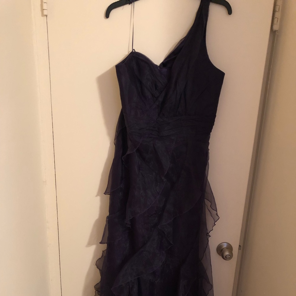 One shoulder Allen Schwartz prive gown